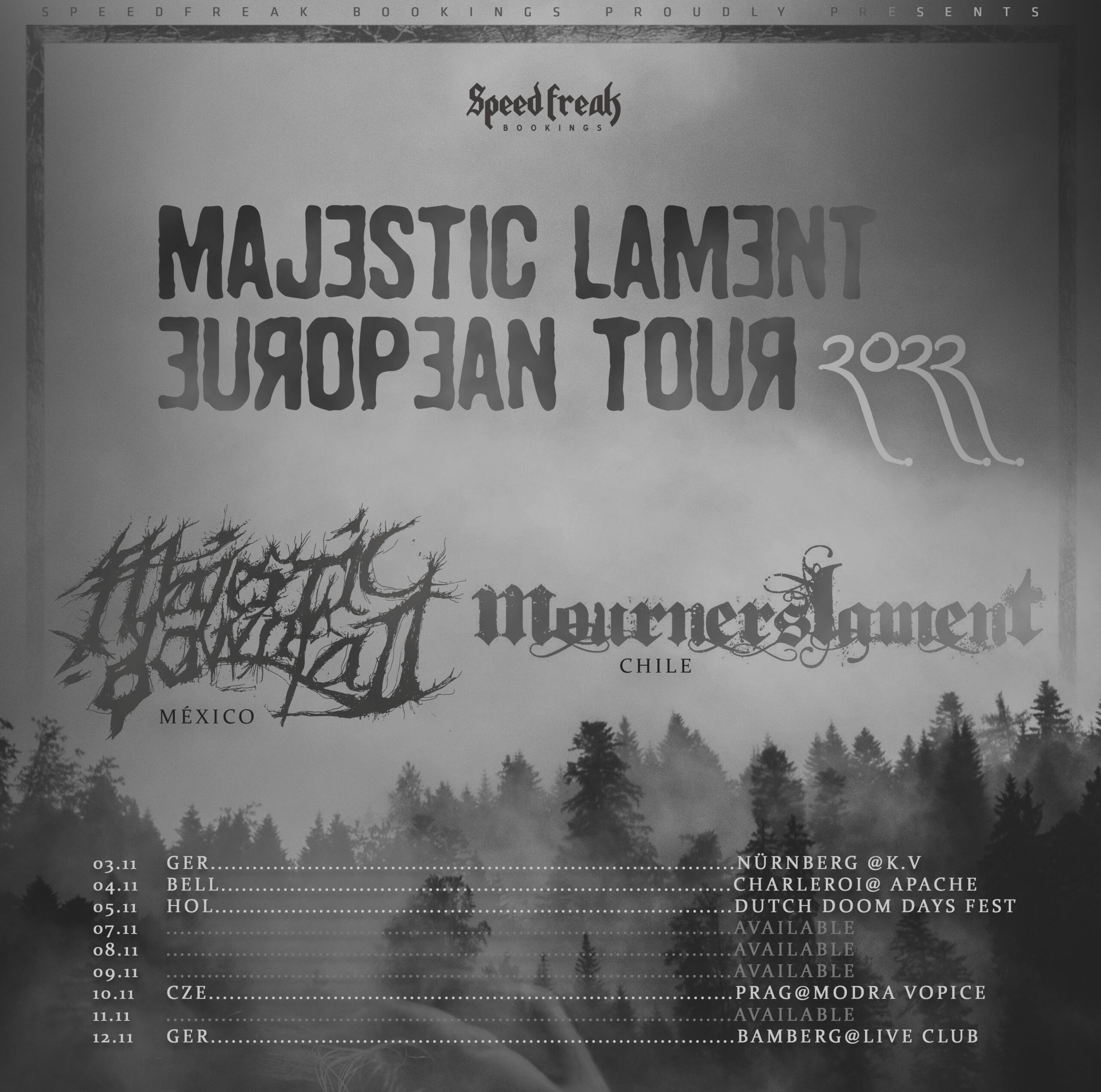 MAJESTIC LAMENT European Tour 2022