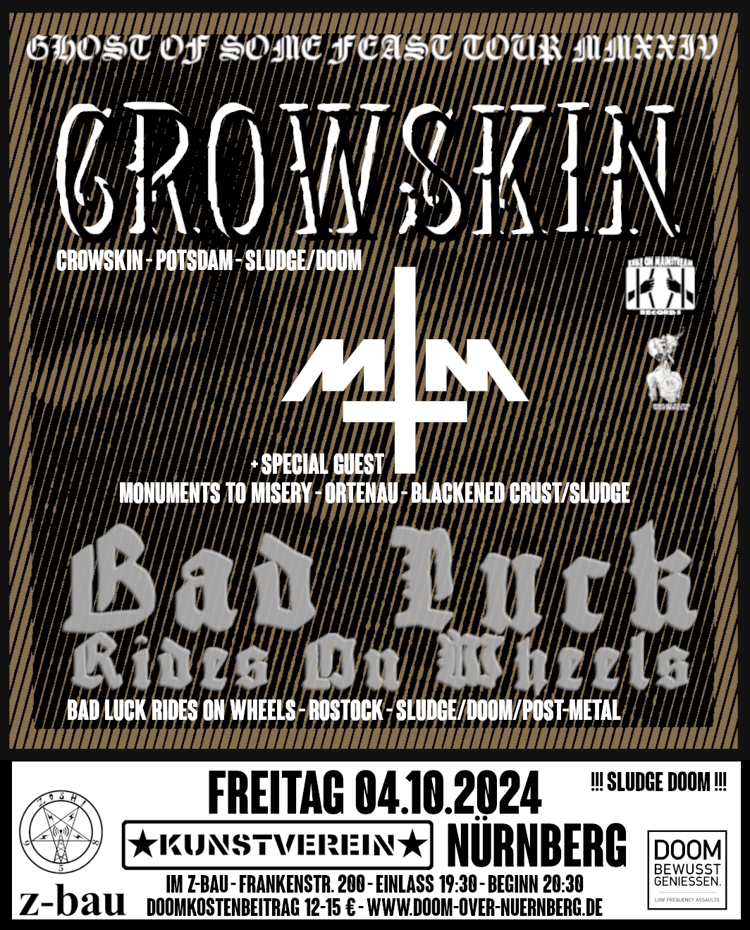 CROWSKIN + BAD LUCK RIDES ON WHEELS...